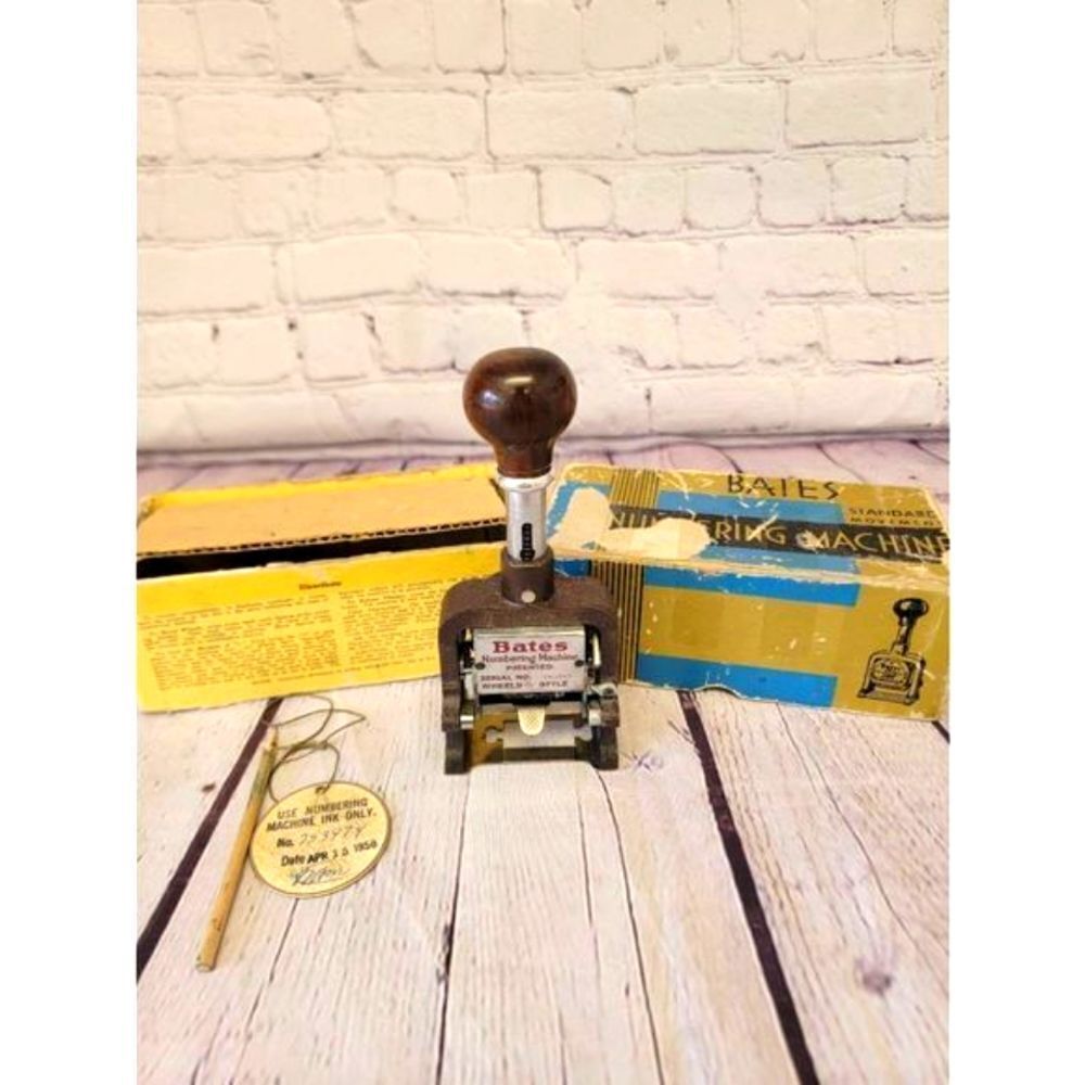 Vintage Bates Auto Numbering Machine